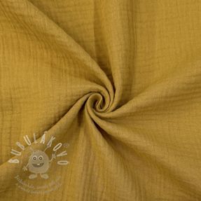 Dvojitá gázovina/mušelín dark ochre