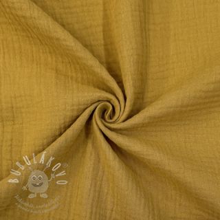 Dvojitá gázovina/mušelín dark ochre