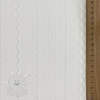 Pletenina jacquard Cable white