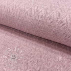 Pletenina jacquard Diamond light pink