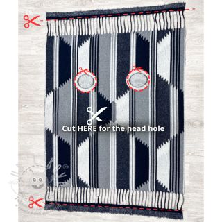 Poncho PRATO boiled wool design H