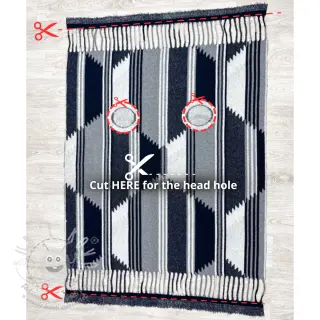 Poncho PRATO boiled wool design H