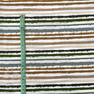 Bavlněná látka Small stripes Snoozy old green