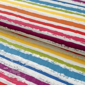 Bavlněná látka Big stripes Snoozy multirainbow