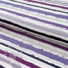 Bavlněná látka Big stripes Snoozy violet