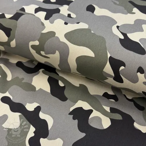 Levně JEANS DENIM STRETCH Camouflage grey