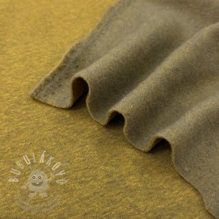 Teplákovina počesaná MELANGE ochre