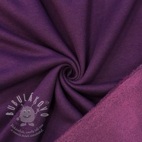 Teplákovina počesaná MELANGE bordeaux