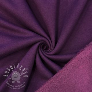 Teplákovina počesaná MELANGE bordeaux