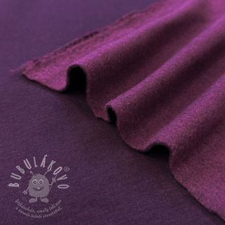 Teplákovina počesaná MELANGE bordeaux