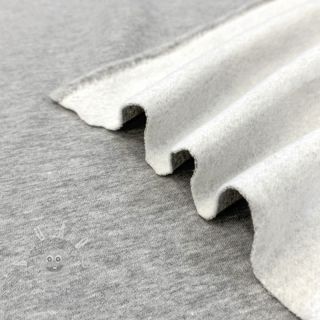 Teplákovina počesaná MELANGE light grey