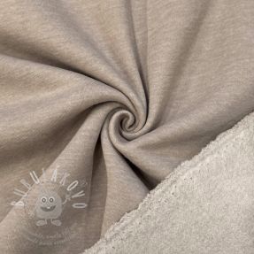 Teplákovina počesaná MELANGE sand