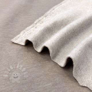 Teplákovina počesaná MELANGE sand