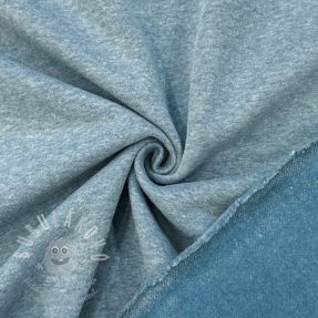 Teplákovina počesaná MELANGE old blue
