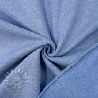 Teplákovina počesaná MELANGE light jeans
