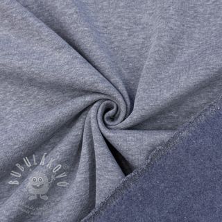 Teplákovina počesaná MELANGE jeans