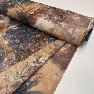 Bavlněná látka TIE DYE EMBROIDERY Poppy design M