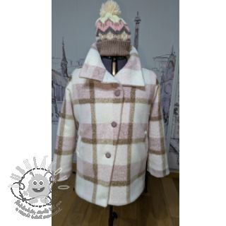 Kabátovina Bouclé Squares design C