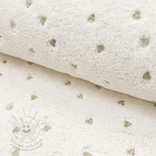 Kabátovina TEDDY Tossed hearts gold