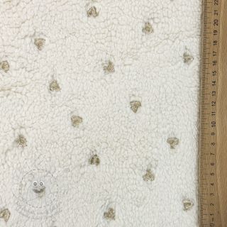 Kabátovina TEDDY Tossed hearts gold