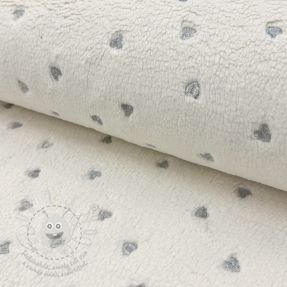 Kabátovina TEDDY Tossed hearts silver