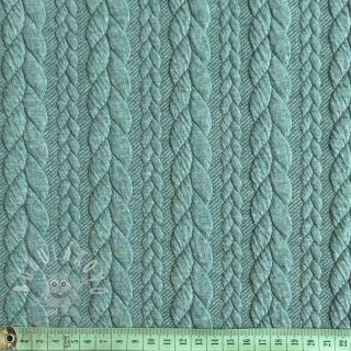 Pletenina jacquard Cably dark green
