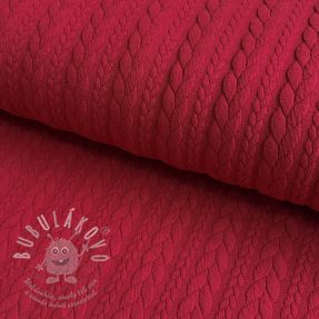 Pletenina jacquard Cably dark red