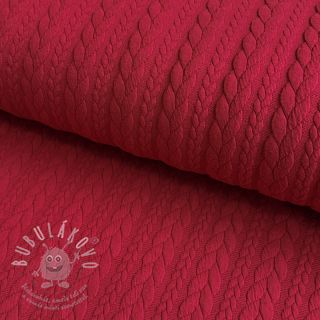 Pletenina jacquard Cably dark red