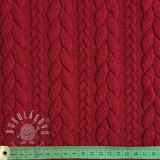 Pletenina jacquard Cably dark red
