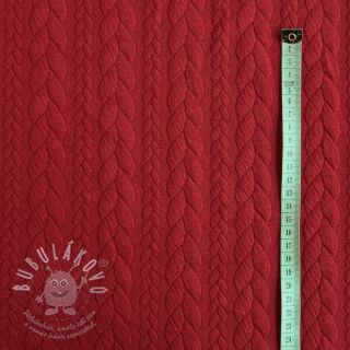 Pletenina jacquard Cably dark red