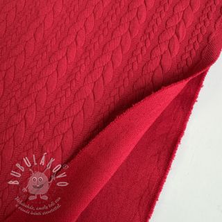 Pletenina jacquard Cably dark red