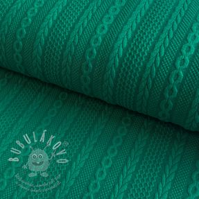 Pletenina jacquard Cable forest green