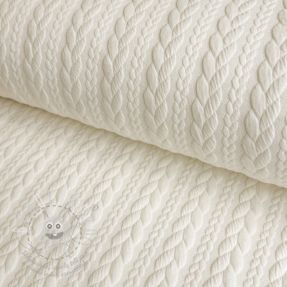 Pletenina jacquard Cably off white