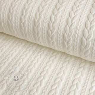 Pletenina jacquard Cably off white
