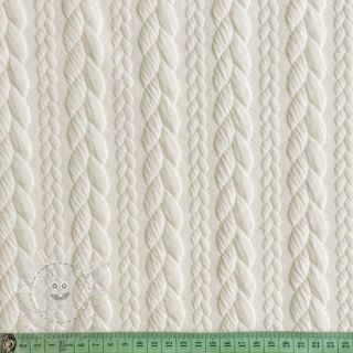 Pletenina jacquard Cably off white