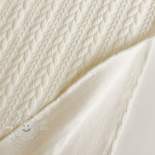 Pletenina jacquard Cably off white
