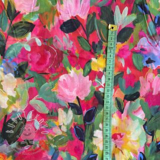 Bavlněná látka VOILE Flower explosion digital print