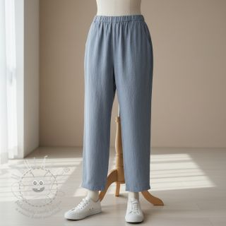 Len předepraný STONEWASHED PREMIUM cloud blue