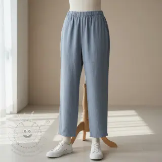 Len předepraný STONEWASHED PREMIUM cloud blue