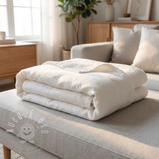 Len předepraný STONEWASHED PREMIUM white