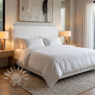 Len předepraný STONEWASHED PREMIUM white