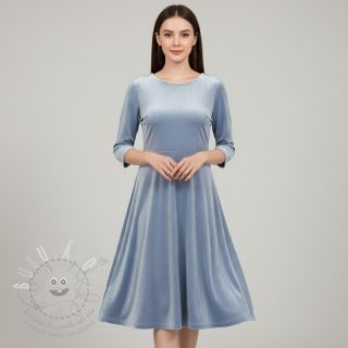 Samet VELVET STRETCH light blue