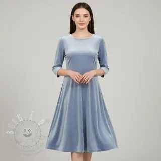 Samet VELVET STRETCH light blue