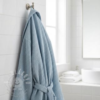 Bavlna s vaflovou vazbou blue heaven