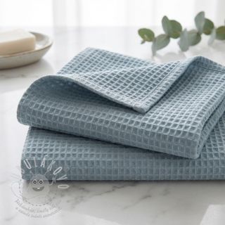 Bavlna s vaflovou vazbou blue heaven