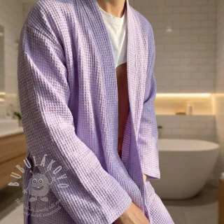 Bavlna s vaflovou vazbou bright lilac