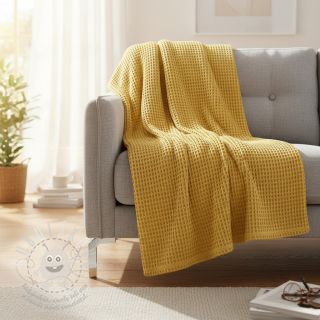Bavlna s vaflovou vazbou soft yellow