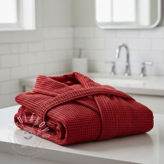 Bavlna s vaflovou vazbou red