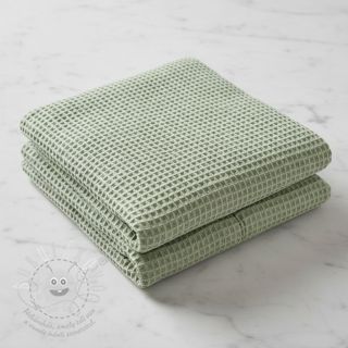 Bavlna s vaflovou vazbou dark mint