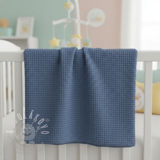 Bavlna s vaflovou vazbou jeans